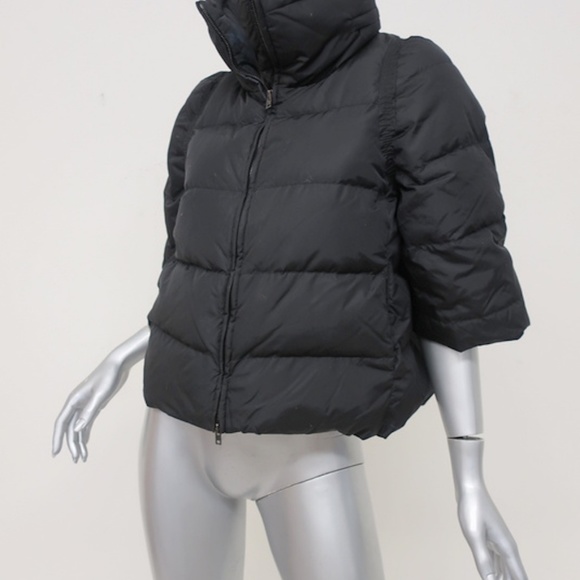Miu Miu Down Puffer Jacket Black Cropped - Picture 5 of 8